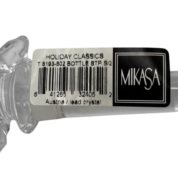 MIKASA Crystal Christmas Tree Bottle Stoppers New In Box - Picture 5 of 7